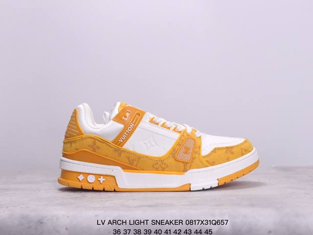 二层皮 全新lv路易威登 Lv Arch Light Sneaker 休闲运动文化百搭篮球板鞋 xm0817Q657