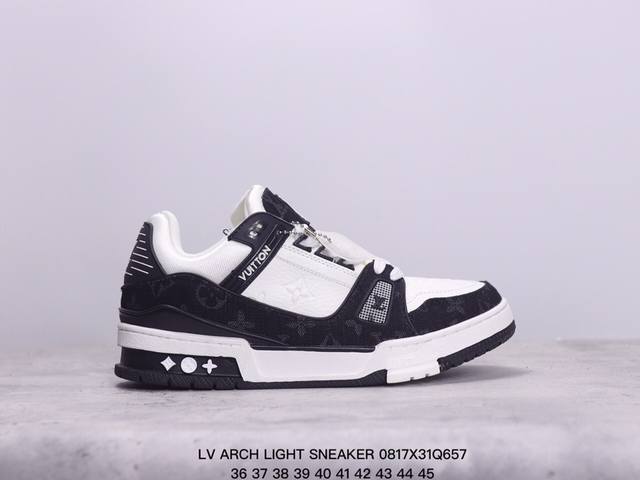 二层皮 全新lv路易威登 Lv Arch Light Sneaker 休闲运动文化百搭篮球板鞋 xm0817Q657