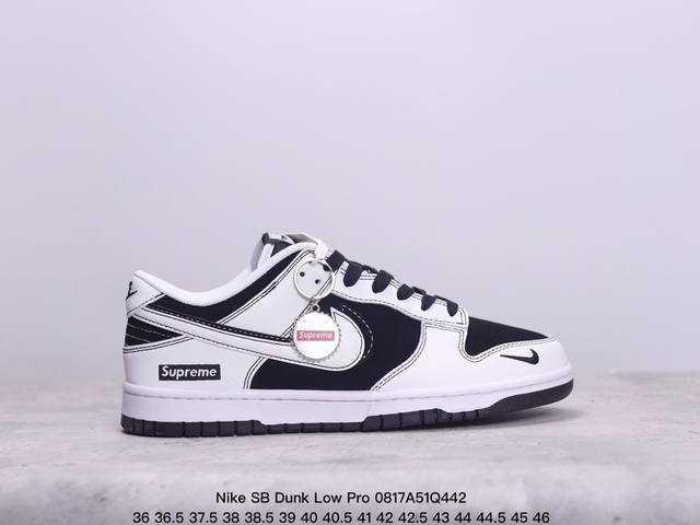 耐克 Nike Sb Dunk Low Pro 复古低帮休闲运动滑板板鞋。采用脚感柔软舒适zoomair气垫，有效吸收滑板等极限运动在落地时带来的冲击力，为街头 - 点击图像关闭