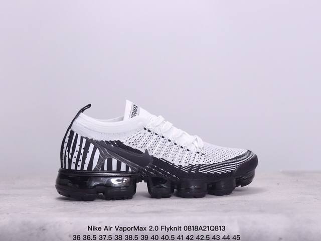 真标耐克nike Air Vapormax 2.0 Flyknit 全掌大气垫透气跑步鞋 货号:942842-009 尺码:36 36.5 37.5 38 38