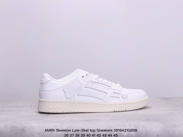 真标amiri Skeleton Low-Skel Top Sneakers 埃米尔骨骼系列 低帮 经典百搭休闲运动板鞋 尺码:36-45 xm0818Q898