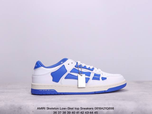 真标amiri Skeleton Low-Skel Top Sneakers 埃米尔骨骼系列 低帮 经典百搭休闲运动板鞋 尺码:36-45 xm0818Q898