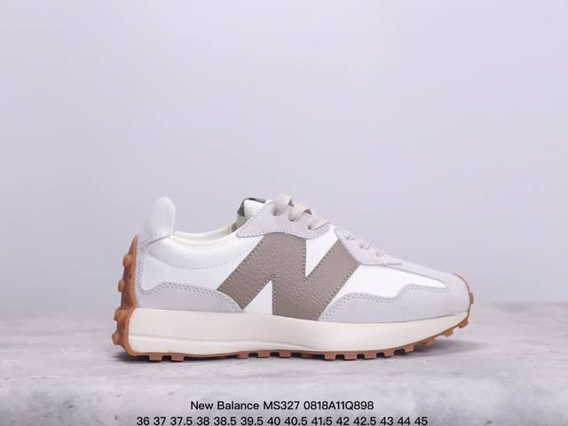 公司级new Balance Ms327 复古休闲运动慢跑鞋 完美细节 #全新 New Balance 327 系列 以更纯粹的复古风格设计打造的全新造型 侧身