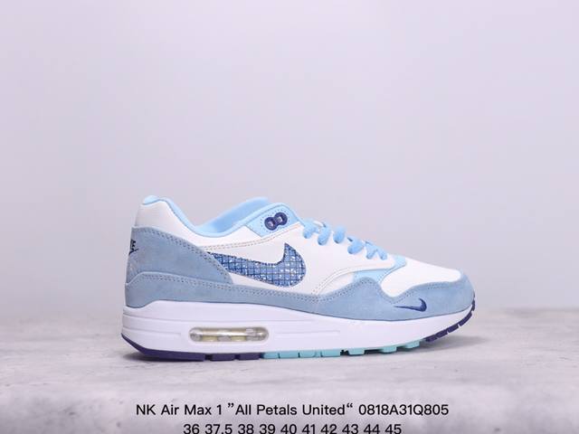 nk Air Max 1 ”Aii Petals United“ 复古气垫跑鞋 鞋型清洁度品控完美 正确鞋型 回弹pu模嵌入开窗气垫装置 货号：Fq0256-1