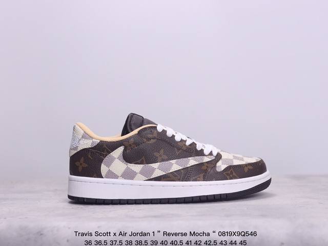 aj1倒勾travis Scott X Air Jordan 1 ” Reverse Mocha “ Aj1乔1 Ts 闪电 联名倒钩 低帮文化篮球鞋 完美品质 - 点击图像关闭