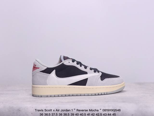 aj1倒勾travis Scott X Air Jordan 1 ” Reverse Mocha “ Aj1乔1 Ts 闪电 联名倒钩 低帮文化篮球鞋 完美品质 - 点击图像关闭