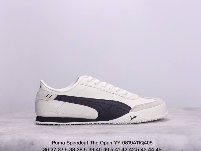 公司级puma Speedcat The Open Yy彪马防滑耐磨 支持侧踏时的踏步工作 即使在健身房等使用环境中也能确保透气性 官方货号:397397 01