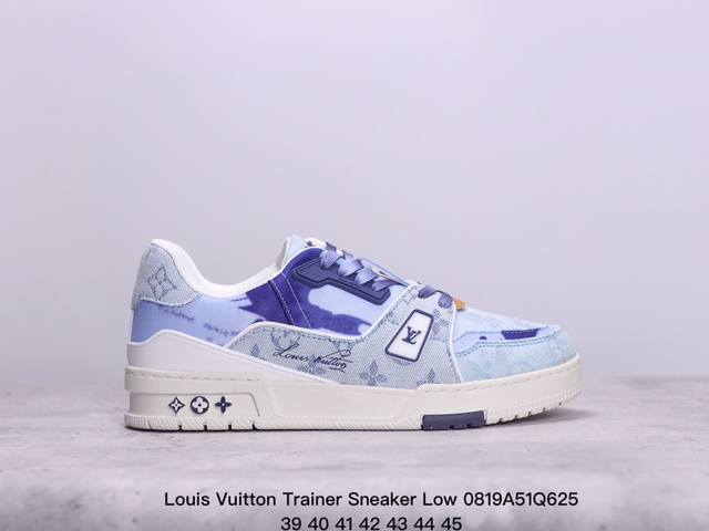 公司级全新lv路易威登louis Vuitton Trainer Sneaker Low休闲运动文化百搭板鞋 尺码:39-45 xm0820Q625