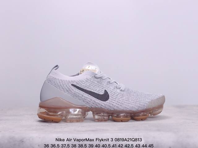 真标nike Air Vapormax Flyknit 3耐克全掌大气垫透气跑步鞋 货号:Aj6900-012 尺码:36 36.5 37.5 38 38.5