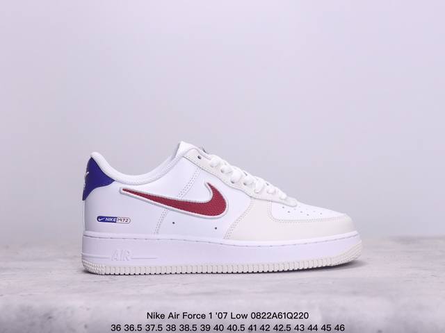 耐克 Nike Air Force 1 '07 Low 空军一号低帮，柔软、弹性十足的缓震性能和出色的中底设计，横跨复古与现代的外型结合，造就出风靡全球三十多年 - 点击图像关闭