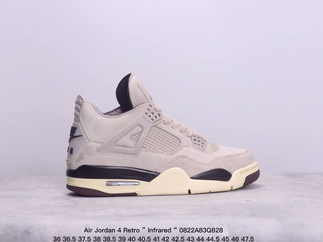 公司级aj4 Air Jordan 4 Retro ” Infrared “ Aj4乔4 男子文化篮球鞋 大厂出品 主力合作工厂 全新模具开发 纯正4代正确鞋型