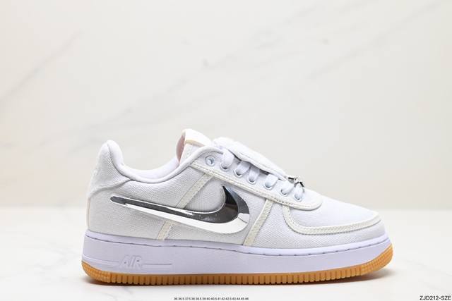 公司级nike Air Force 1 ‘07 Travis Scott 原楦头原纸板 打造纯正低帮空军版型 专注外贸渠道 全掌内置蜂窝气垫 原盒配件 原厂中底