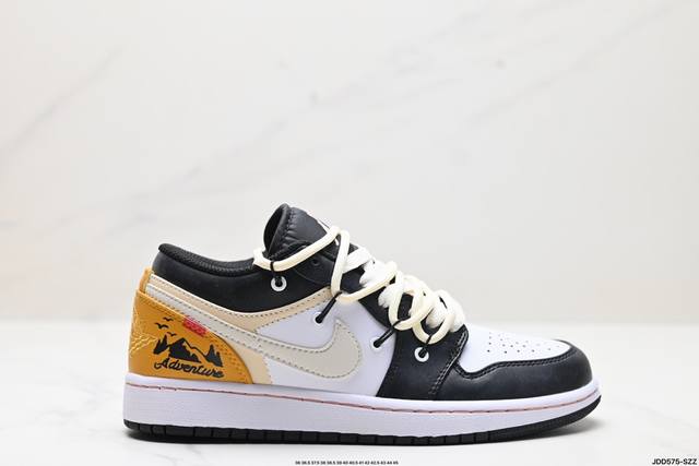 福利 公司级绑绳off-White解构风定制，耐克nike Air Jordan 1 Low”Brown Mocha“Aj1低帮乔丹一代低帮经典复古文化休闲运动