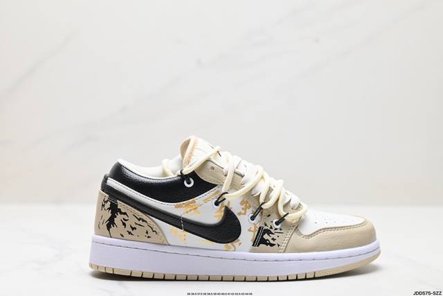 福利 公司级绑绳off-White解构风定制，耐克nike Air Jordan 1 Low”Brown Mocha“Aj1低帮乔丹一代低帮经典复古文化休闲运动