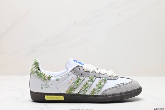 公司级阿迪达斯三叶草adidas Originals Samba Og 桑巴舞系列绅士德训足球风百搭低帮休闲运动板鞋 货号:B75806 尺码:36 36.5