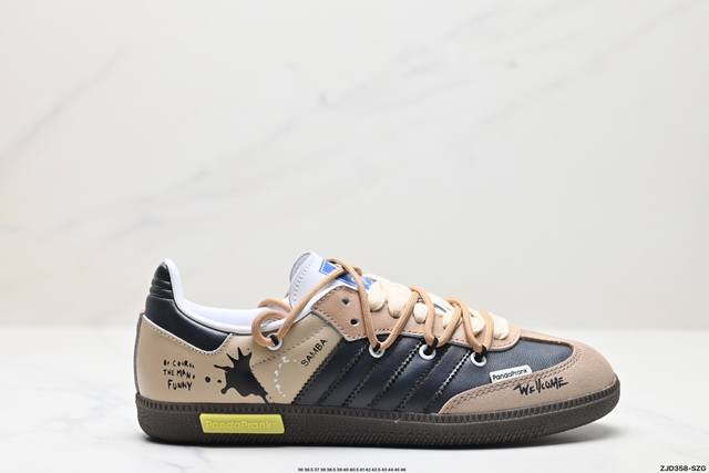 公司级阿迪达斯三叶草adidas Originals Samba Og 桑巴舞系列绅士德训足球风百搭低帮休闲运动板鞋 货号:Ig1025 尺码:36 36.5