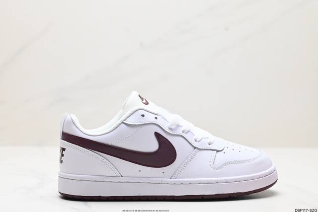 真标耐克 Nike Court Borough Low 2低帮百搭透气休闲运动板鞋，经典耐用的设计，兼顾舒适脚感和出众风范，演绎匠心之作。结构性的支撑贴合感结合