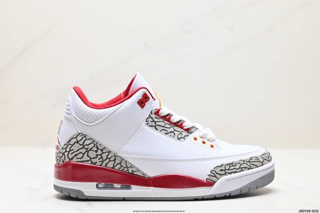 公司级nike Air Jordan 3 Retro皮革 潮流 防滑耐磨包裏性 中帮 复古篮球鞋 缜密拉帮及中底钢印细节 全新底模 货号:Fn0344-001