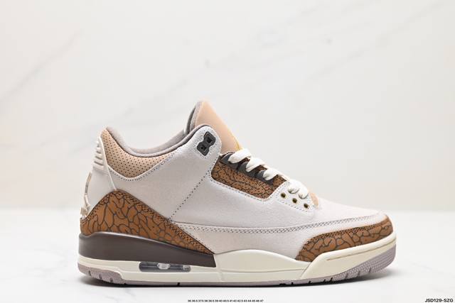 公司级nike Air Jordan 3 Retro皮革 潮流 防滑耐磨包裏性 中帮 复古篮球鞋 缜密拉帮及中底钢印细节 全新底模 货号:Fn0344-001