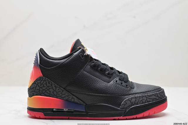 公司级nike Air Jordan 3 Retro皮革 潮流 防滑耐磨包裏性 中帮 复古篮球鞋 缜密拉帮及中底钢印细节 全新底模 货号:Fn0344-001