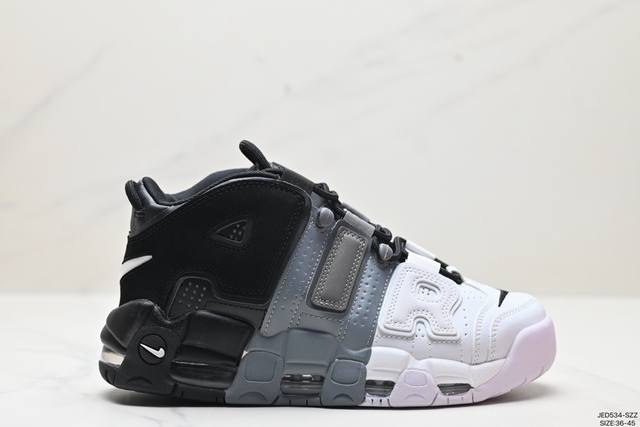 公司级耐克nike Wmns Air More Uptempo Gs Barely Green 皮蓬初代系列经典高街百搭休闲运动文化篮球鞋美国队配色 货号:Do