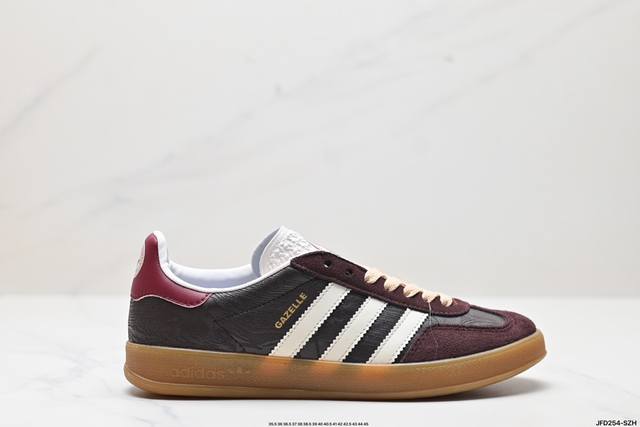 公司级adidas Originals Gazelle Indoor 三叶草休闲防滑耐磨低帮板鞋 鞋头出色设计 塑就出众贴合感 稳固的后跟贴合足部曲线设计 软弹 - 点击图像关闭