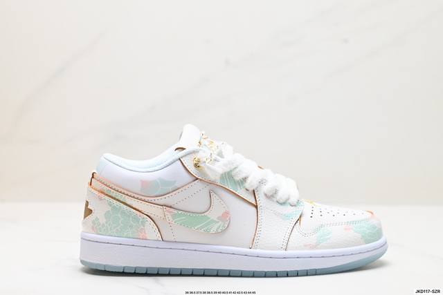 公司级nike Air Jordan 1 Low Cny 低帮 龙年限定 御龙青花 白蓝定制 乔丹篮球鞋系列 该定制版球鞋选用原鞋款为air Jordan 1