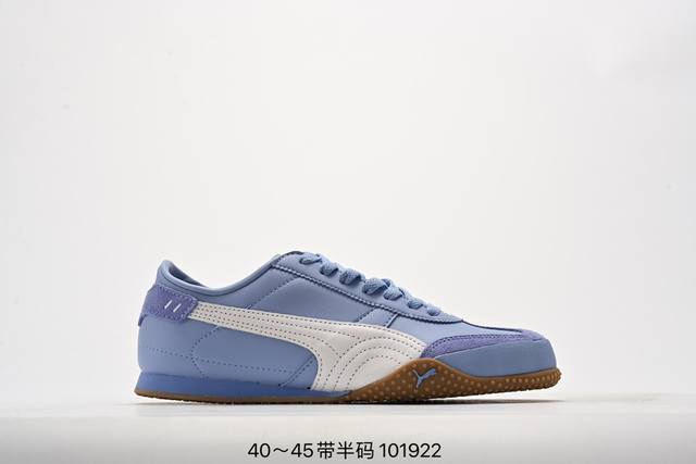 牌彪马puma Bella Ut Low 贝拉ut系列低帮薄底德训复古风经典百搭休闲慢跑鞋男女鞋半码制#采用硬质荔枝纹牛剖革组合翻毛皮饰片鞋面材质#内嵌加厚of