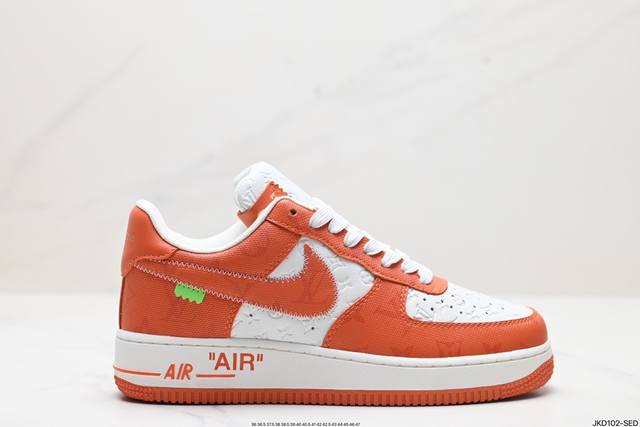 公司级nike Air Force 1 X Louis Vuitton 原楦头原纸板 打造纯正低帮空军版型 专注外贸渠道 全掌内置蜂窝气垫 原盒配件 原厂中底钢