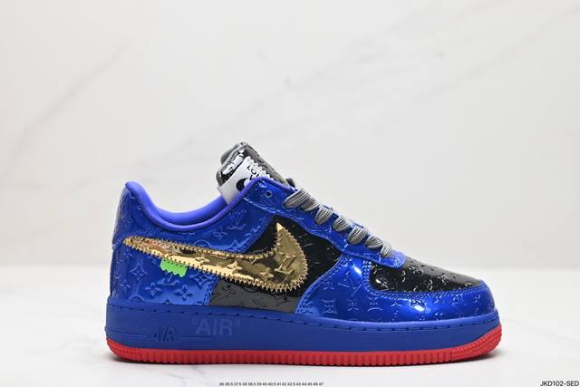 公司级nike Air Force 1 X Louis Vuitton 原楦头原纸板 打造纯正低帮空军版型 专注外贸渠道 全掌内置蜂窝气垫 原盒配件 原厂中底钢