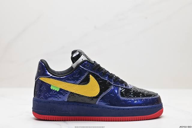 公司级nike Air Force 1 X Louis Vuitton 原楦头原纸板 打造纯正低帮空军版型 专注外贸渠道 全掌内置蜂窝气垫 原盒配件 原厂中底钢