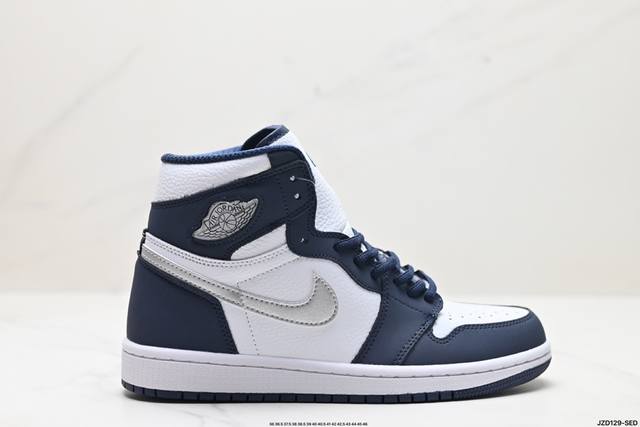 真标nike Air Jordan 1 Retro Mid Aj1乔丹一代中帮经典复古文化休闲运动篮球鞋 货号:554724 174 尺码:36 36.5 37