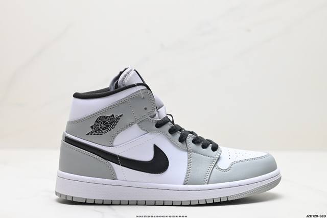 真标nike Air Jordan 1 Retro Mid Aj1乔丹一代中帮经典复古文化休闲运动篮球鞋 货号:554724 174 尺码:36 36.5 37