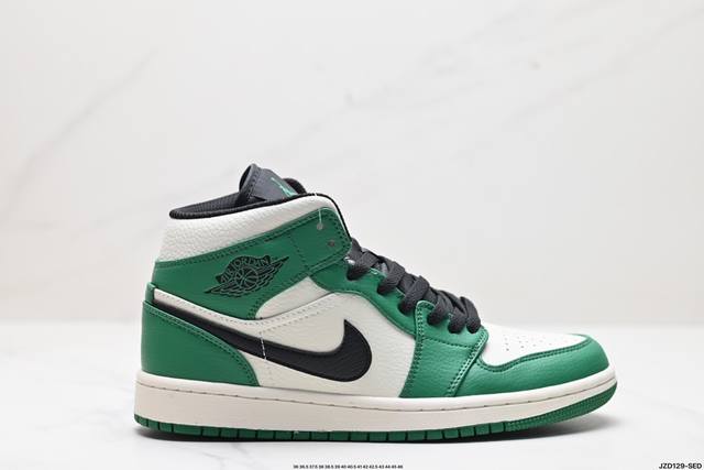 真标nike Air Jordan 1 Retro Mid Aj1乔丹一代中帮经典复古文化休闲运动篮球鞋 货号:554724 174 尺码:36 36.5 37