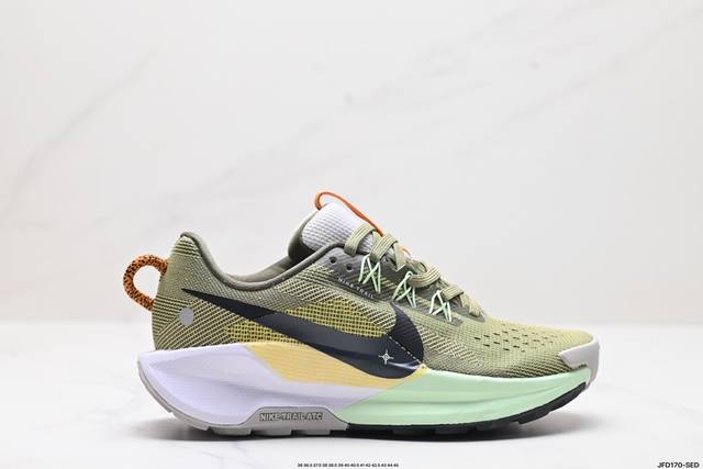 公司级nike Reactx Pegasus Trail 5 next Nature 越野跑步鞋 登月兼顾迅疾外观和稳固脚感 后跟覆面和中足动态支撑巧妙融合 缔