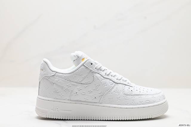 福利 公司级nike Air Force 1 X Louis Vuitton 原楦头原纸板 打造纯正低帮空军版型 专注外贸渠道 全掌内置蜂窝气垫 原盒配件 原厂