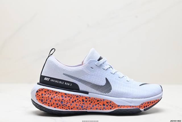 公司级nike Zoomx Invincible Run Fk 3休闲运动慢跑鞋 采用外露式flyknit飞织面料鞋面材质 搭载zoomx轻盈泡棉缓震科技中底