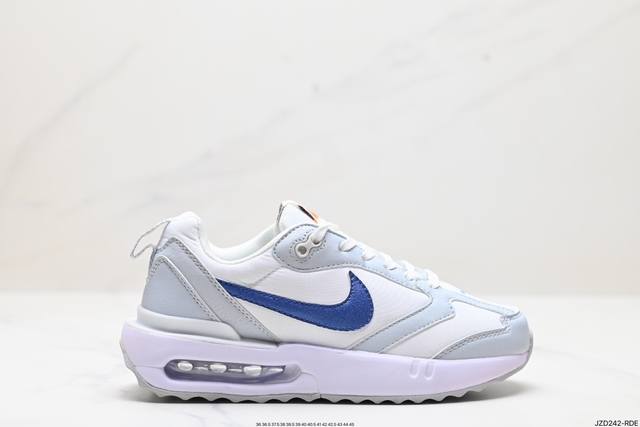 公司级耐克nk Air Max Dawn 黎明系列低帮气垫百搭休闲运动慢跑鞋 采用柔软翻毛皮和透气梭织材料打造利落鞋面 中底和鞋跟融入现代感线条设计 兼具复古风