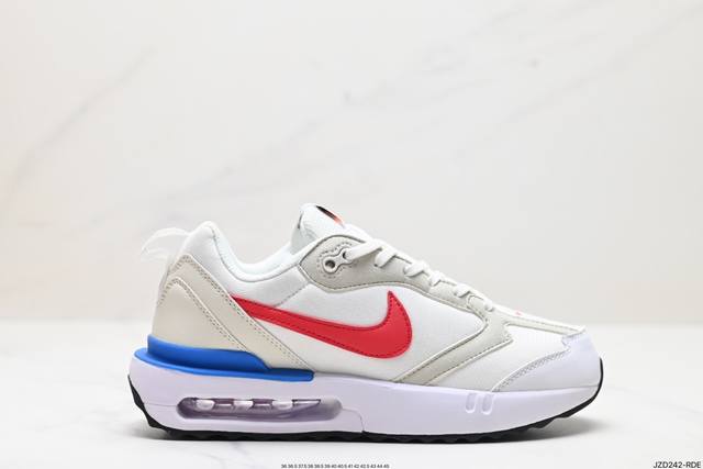 公司级耐克nk Air Max Dawn 黎明系列低帮气垫百搭休闲运动慢跑鞋 采用柔软翻毛皮和透气梭织材料打造利落鞋面 中底和鞋跟融入现代感线条设计 兼具复古风