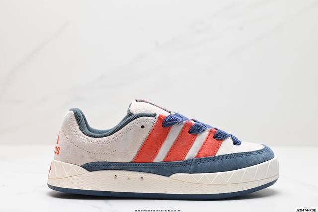 公司级adidas Adimatic Low 马蒂奇系列低帮 复古鲨鱼面包鞋运动休闲滑板板鞋 整个鞋面由色彩艳丽的麂皮制成 搭配品牌标志性大尺寸三条纹 Logo - 点击图像关闭