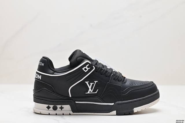 公司级全新lv路易威登louis Vuitton Trainer Sneaker Low休闲运动文化百搭板鞋 尺码:40-45 id:Jfd129-Rde