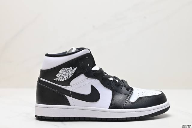 真标nike Air Jordan 1 Retro Mid Aj1乔丹一代中帮经典复古文化休闲运动篮球鞋 货号:Dv0991-101 尺码:36-45 id:D