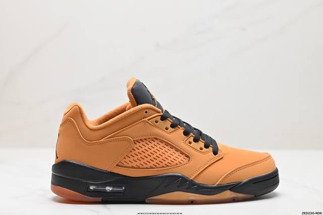 公司级nike Jordan Air Jordan 5 Retro Low Cny 皮革 舒适百搭 防滑 耐磨 低帮 复古篮球鞋 中底侧面带有战斗机的鲨鱼牙齿纹