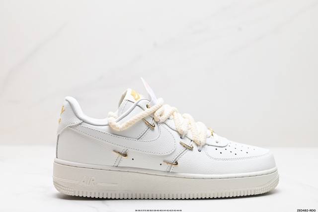 公司级nike Air Force 1‘07 原楦头原纸板 打造纯正低帮空军版型 专注外贸渠道 全掌内置蜂窝气垫 原盒配件 原厂中底钢印、拉帮完美 官方货号:F