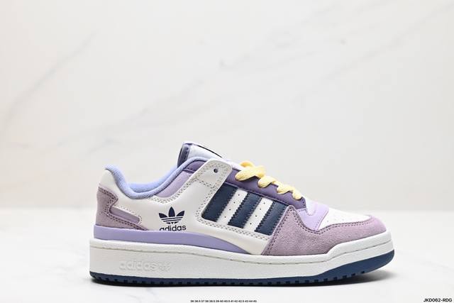 公司级阿迪达斯 Adidas Forum Low Cl 低帮百搭潮流休闲运动板鞋 以复古篮球鞋的外形为基础 采用皮革拼接 简约百搭 更加贴合舒适 中底内侧网格造