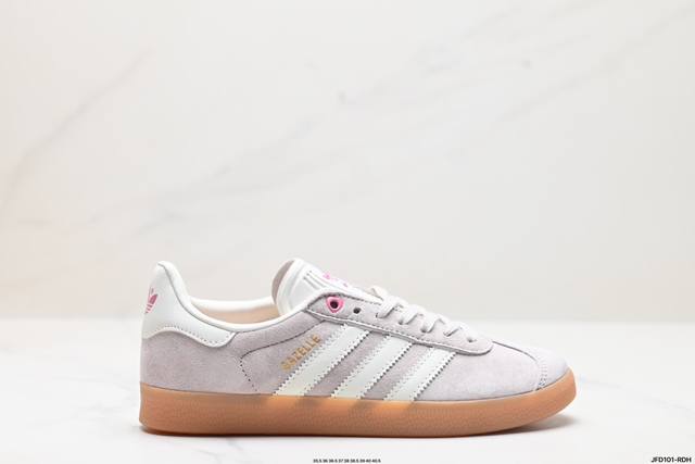 公司级adidas Originals Gazelle Indoor 三叶草休闲防滑耐磨低帮板鞋 鞋头出色设计 塑就出众贴合感 稳固的后跟贴合足部曲线设计 软弹