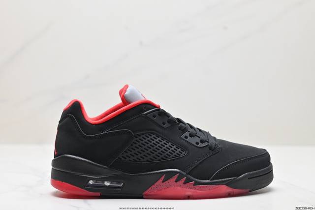 公司级nike Jordan Air Jordan 5 Retro Low Cny 皮革 舒适百搭 防滑 耐磨 低帮 复古篮球鞋 中底侧面带有战斗机的鲨鱼牙齿纹