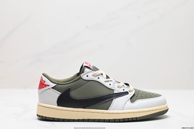 真标nike Aj1倒勾travis Scott X Air Jordan 1 reverse Mocha Aj1乔1 联名倒钩 低帮文化篮球鞋 完美品质出货