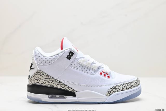 公司级nike Air Jordan 3 Retro皮革 潮流 防滑耐磨包裏性 中帮 复古篮球鞋 缜密拉帮及中底钢印细节 全新底模 货号:Ck9246-102