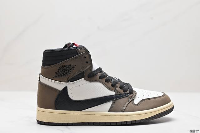 公司级aj1倒勾travis Scott X Air Jordan 1 ” Reverse Mocha “ Aj1乔1 联名倒钩 高帮文化篮球鞋 货号:Dz41